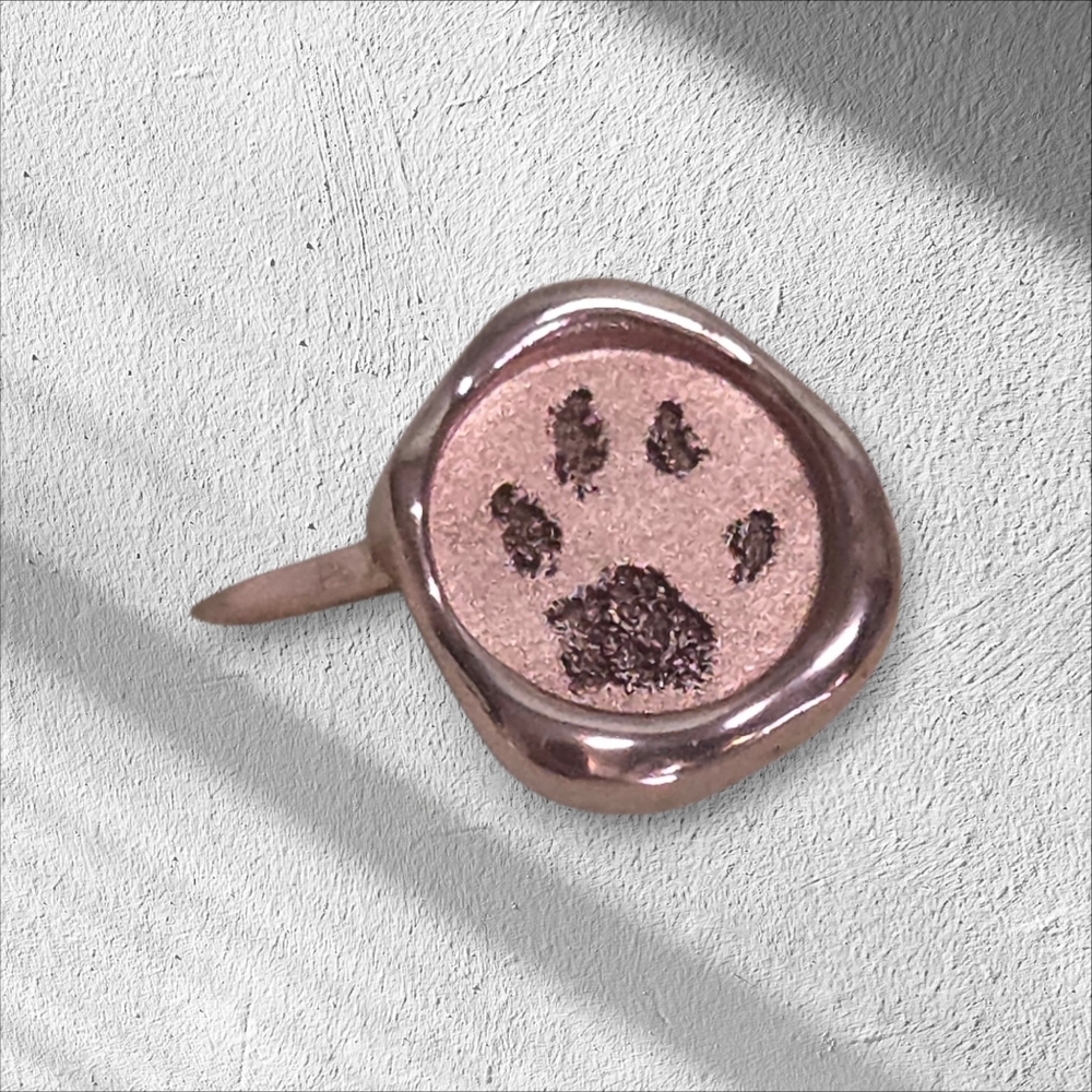 copper handmade cat paw ring size 7 NIB